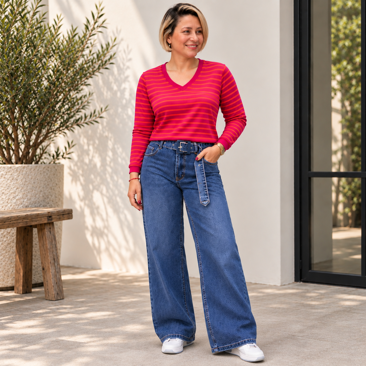 Jean Wide Leg Siena con Cinto - foto 1